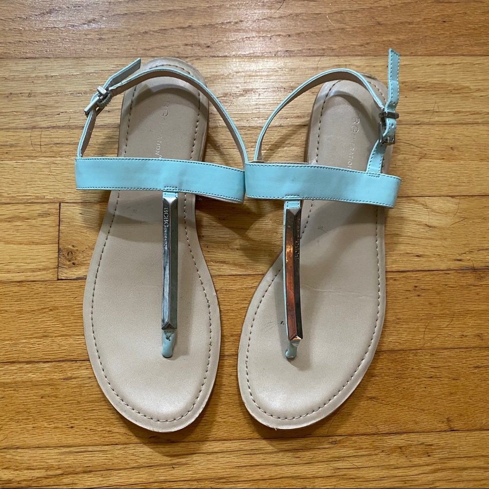 BCBG Tiffany blue/ green sandals size 9